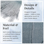 Supersoft Mohair Wool Cozy Mix Blanket with Timeless Appeal (Size 170x130 cm) - Green