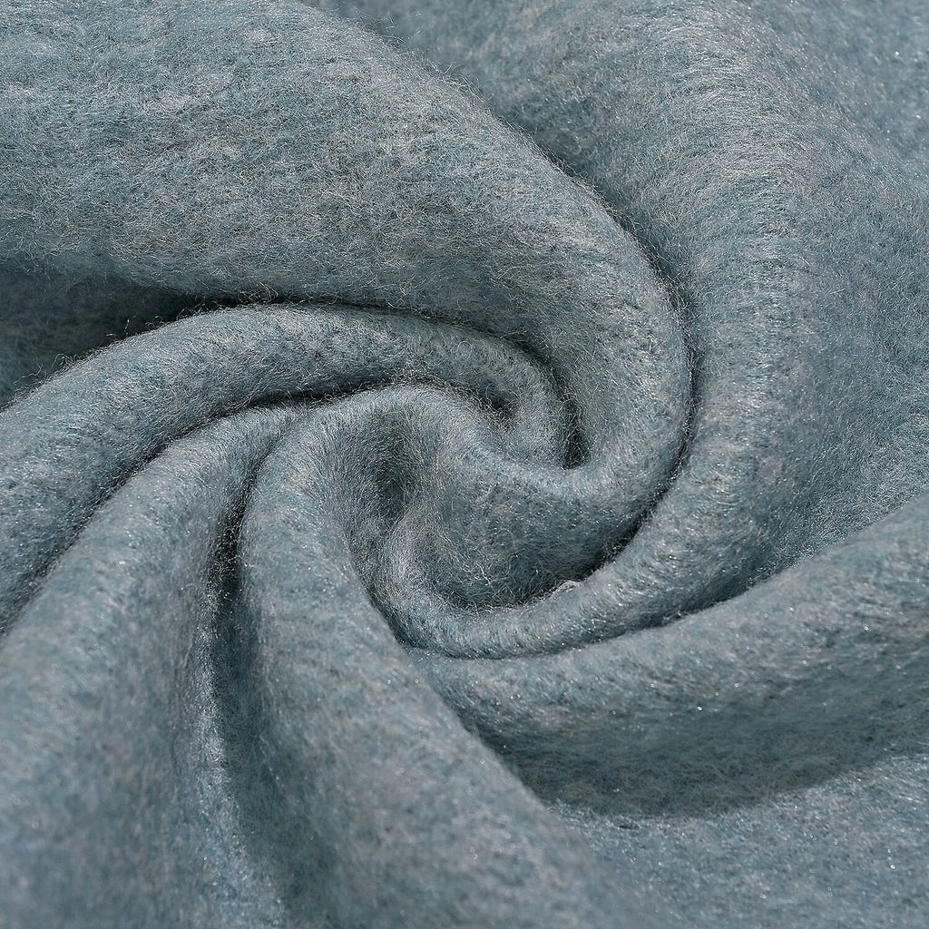 Supersoft Mohair Wool Cozy Mix Blanket with Timeless Appeal (Size 170x130 cm) - Green