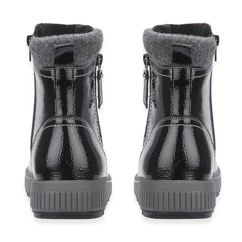 Sutton Ladies Ankle Boots (Size 8) - Black Patent