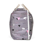 Set of 3 Swan Pattern Storage Bags - Grey