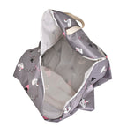 Set of 3 Swan Pattern Storage Bags - Grey