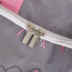 Set of 3 Swan Pattern Storage Bags - Grey