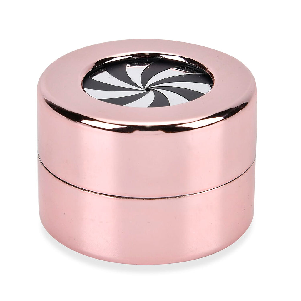 Rotating Ring Storage Box with Heart-Love Design (Size 5.5x5.5x4 cm) - Gold