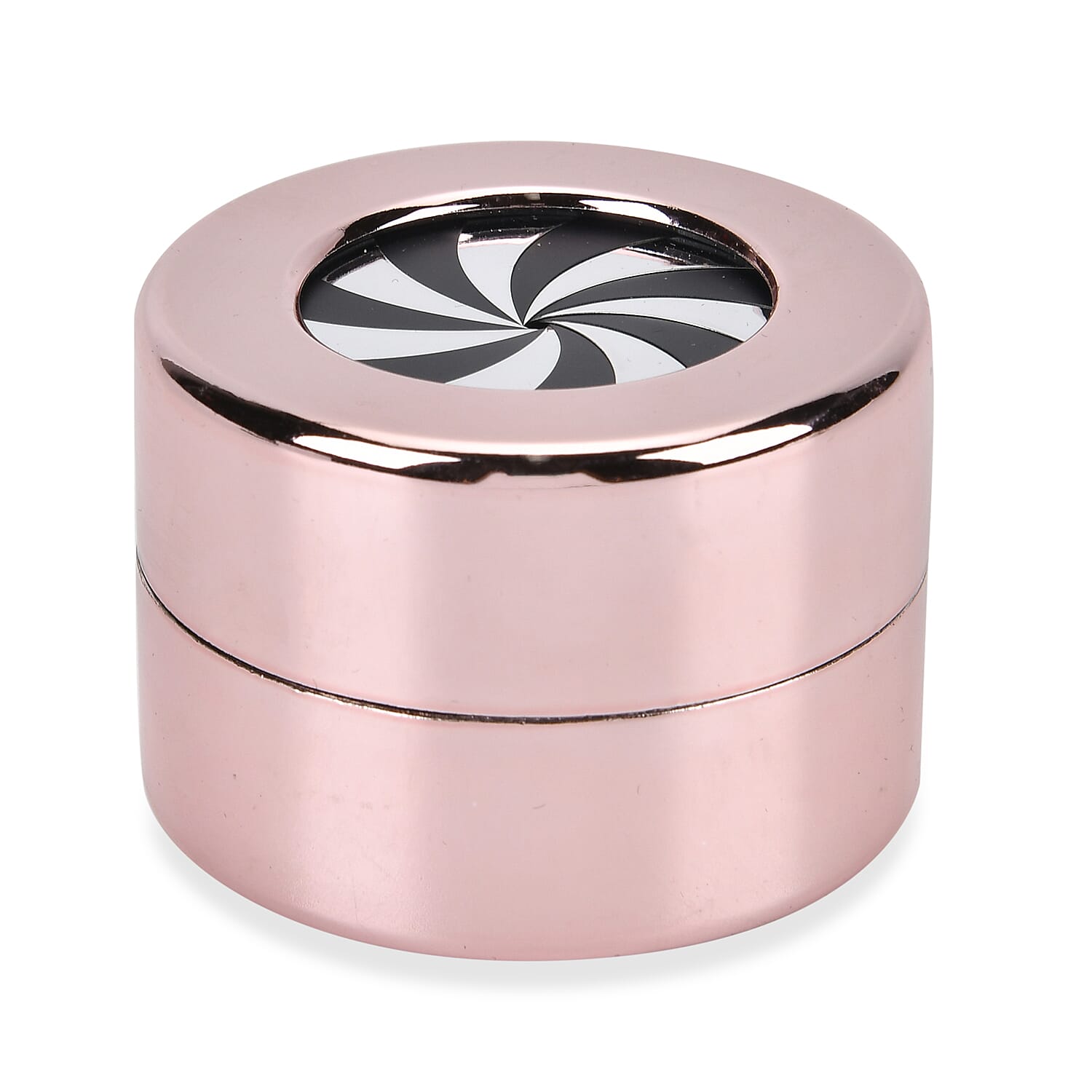 Rotating Ring Storage Box with Heart-Love Design (Size 5.5x5.5x4 cm) - Gold