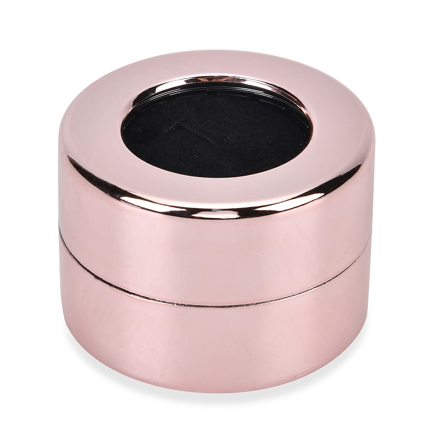 Rotating Ring Storage Box with Heart-Love Design (Size 5.5x5.5x4 cm) - Gold