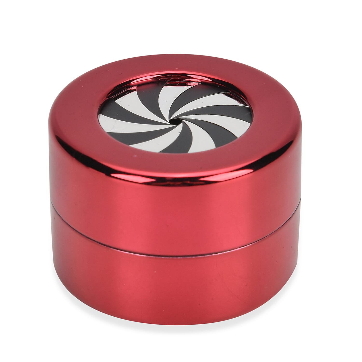 Rotating Ring Storage Box with Heart-Love Design (Size 6x6x4 cm) - Red