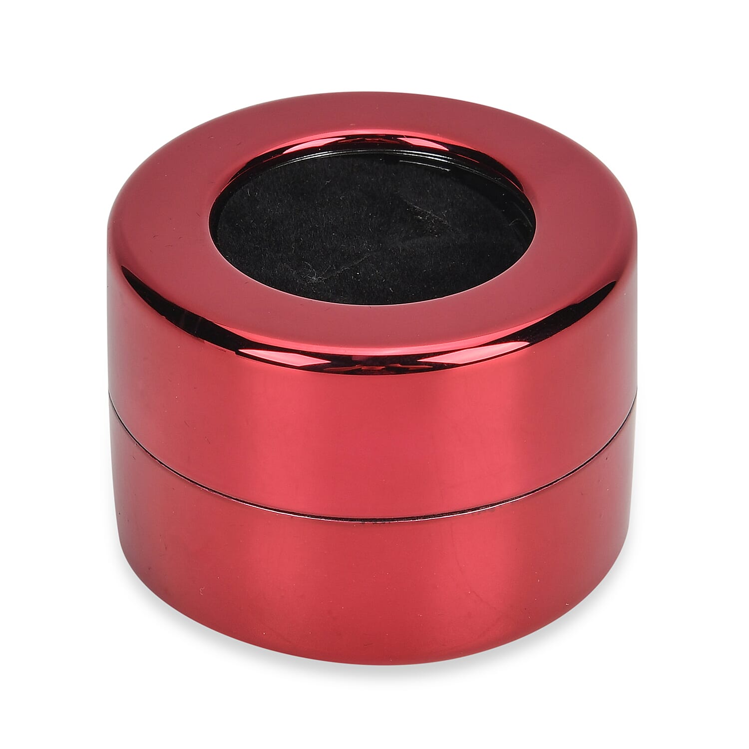 Rotating Ring Storage Box with Heart-Love Design (Size 6x6x4 cm) - Red