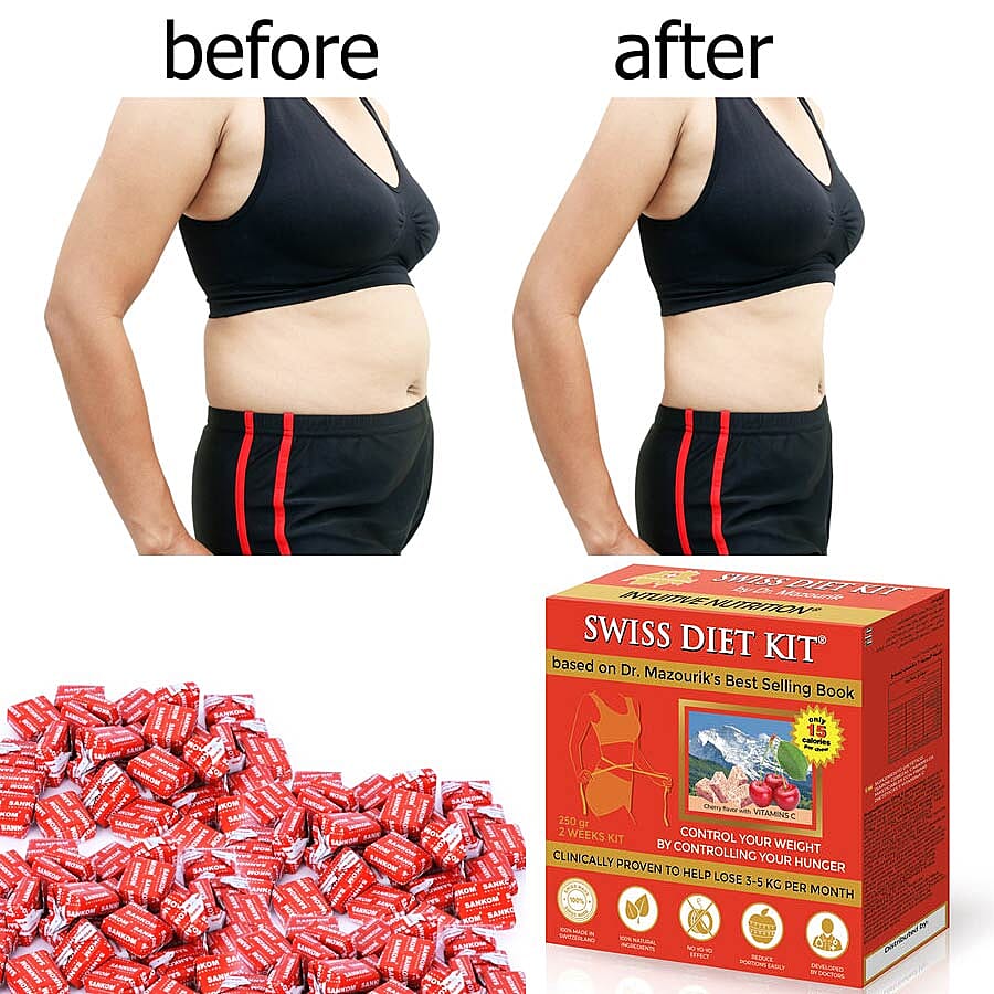 SWISS DIET KIT - Cherry Flavour Dietary Candies Refill Pack (250g) - 84 Pieces