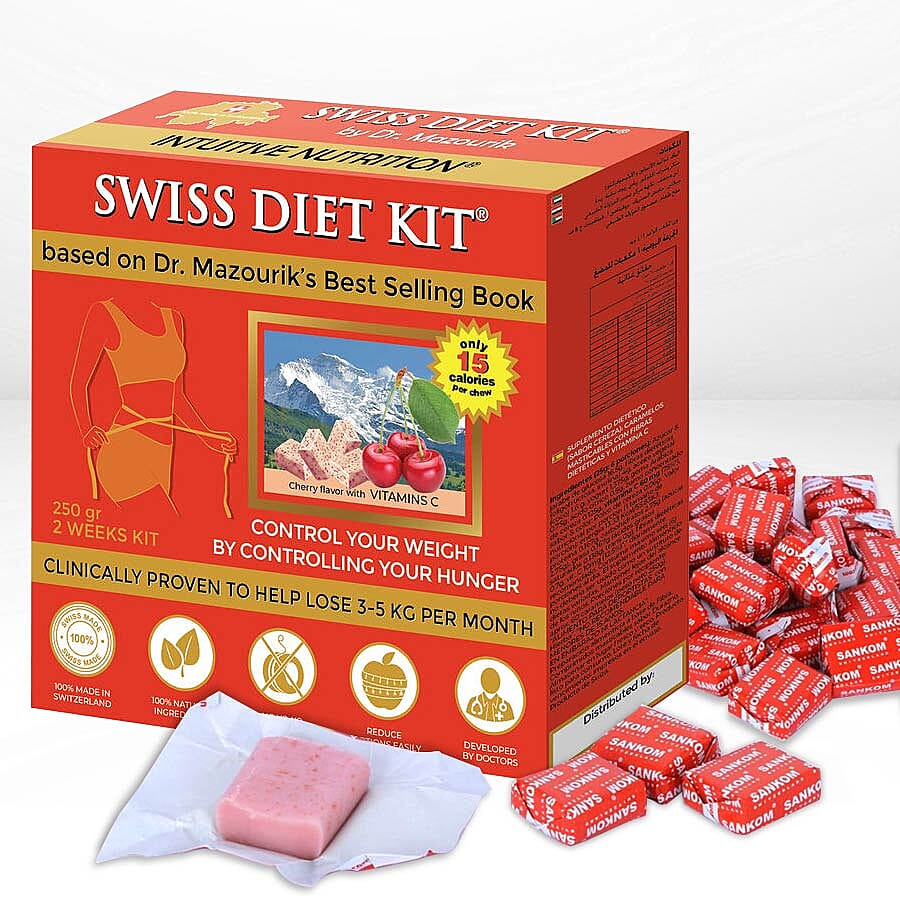 SWISS DIET KIT - Cherry Flavour Dietary Candies Refill Pack (250g) - 84 Pieces