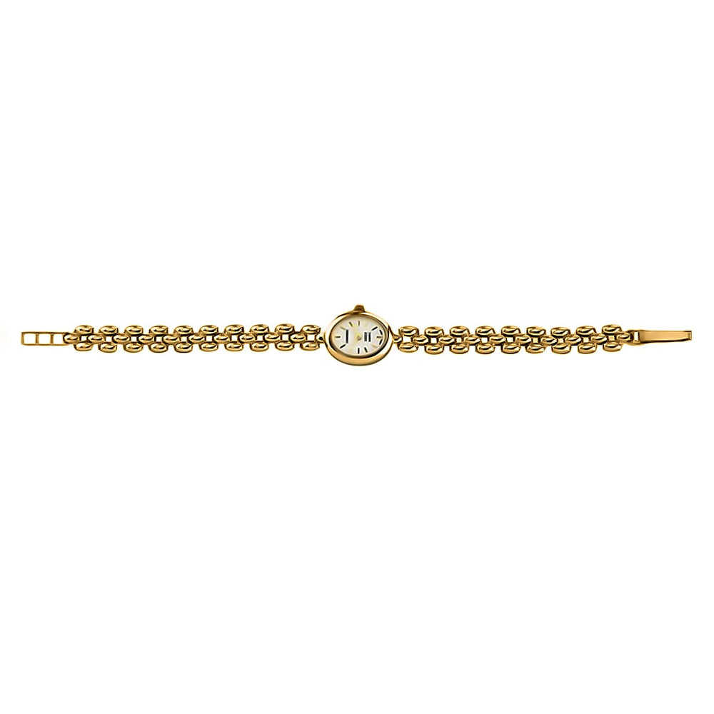 Closeout Deal - Swiss Movement Watch in 9K Yellow Gold Panther Link Bracelet. Gold wt 11.43 Gms