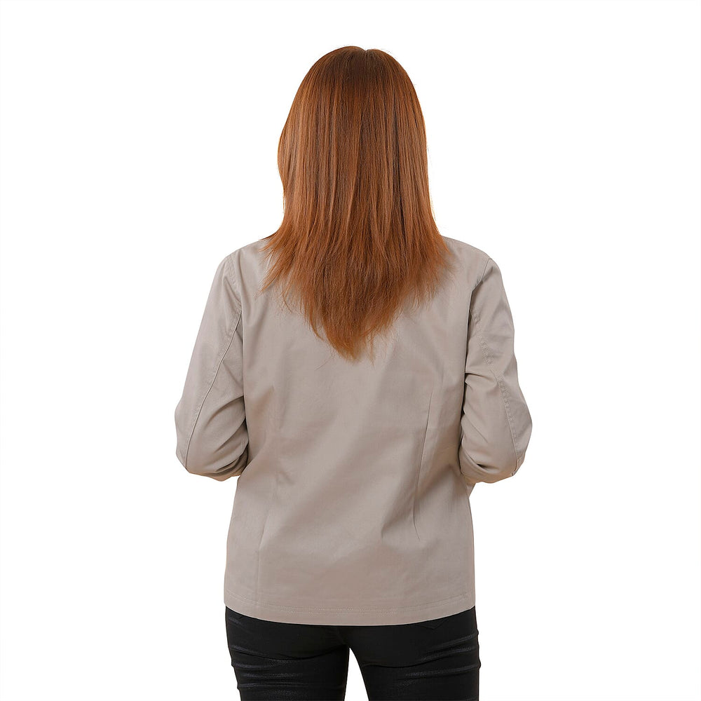 TAMSY 100% Cotton Jacket with Pockets (Size L) - Beige