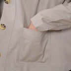 TAMSY 100% Cotton Jacket with Pockets (Size L) - Beige