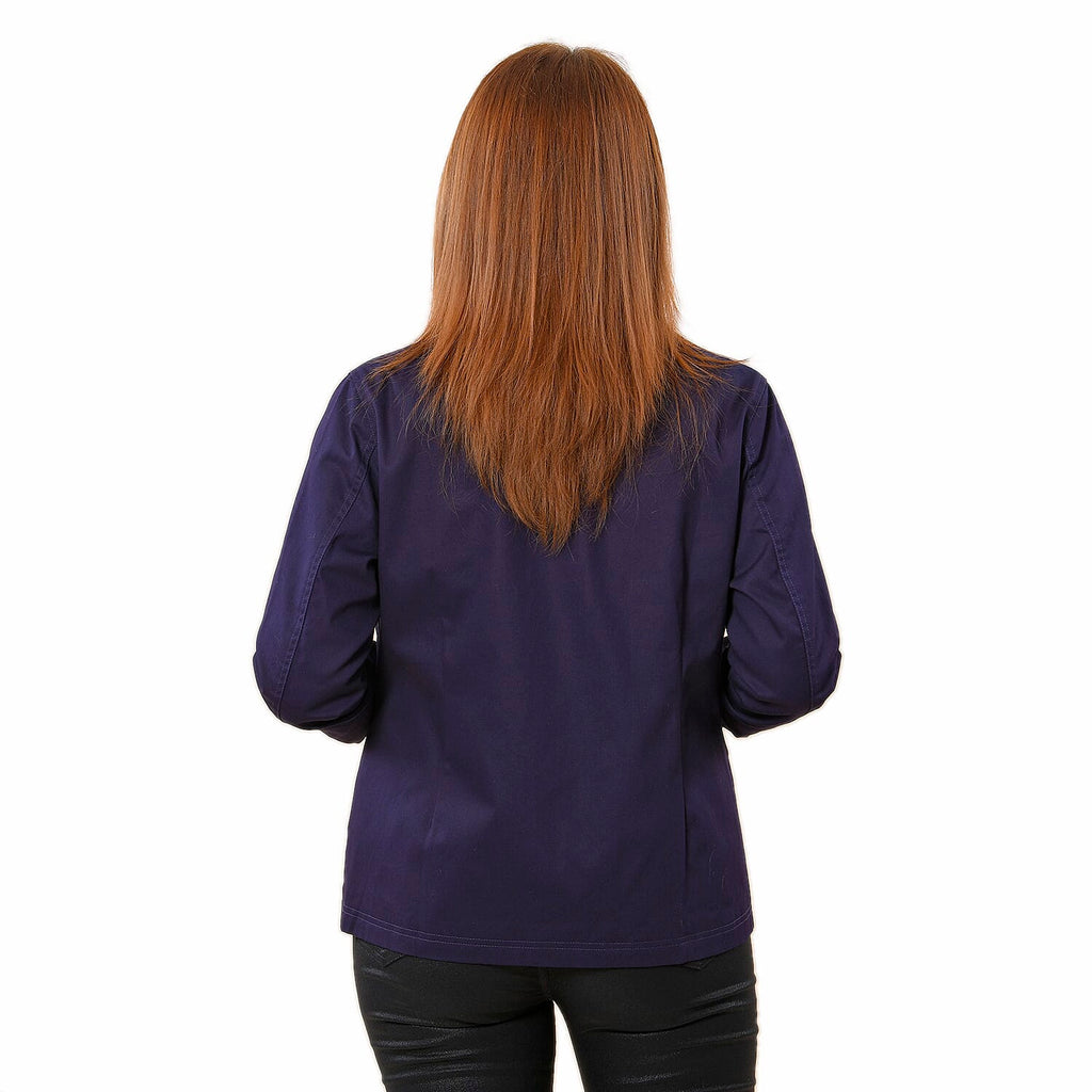 TAMSY 100% Cotton Jacket with Pockets (Size XL) - Dark Purple