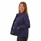TAMSY 100% Cotton Jacket with Pockets (Size XL) - Dark Purple