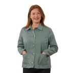TAMSY 100% Cotton Jacket with Pockets (Size M) - Green