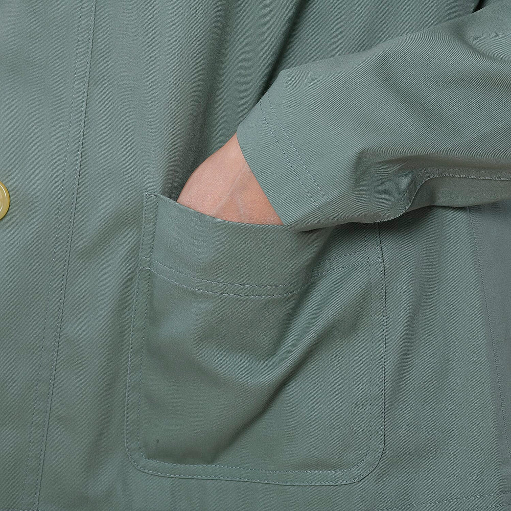 TAMSY 100% Cotton Jacket with Pockets (Size XXL) - Green