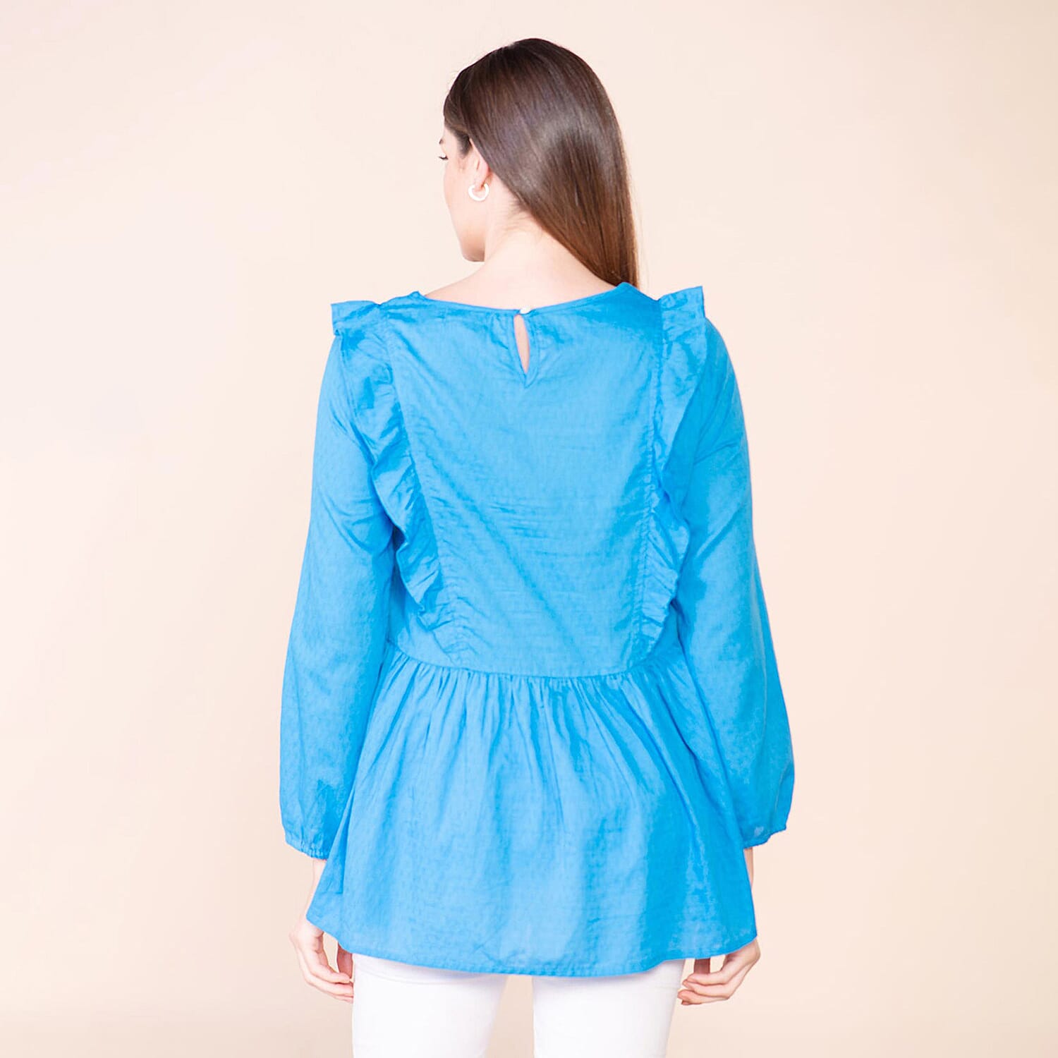 TAMSY 100% Cotton Plain Top (Size 8) - Brilliant Blue