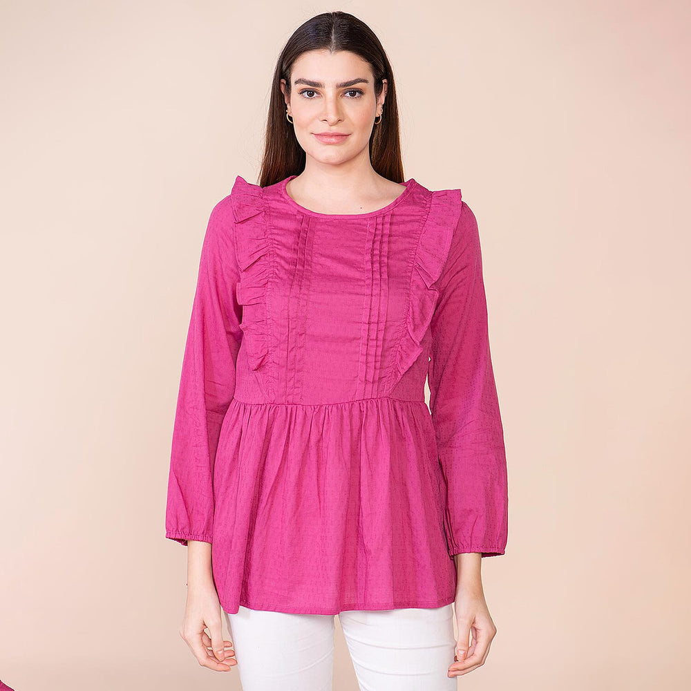 TAMSY 100% Cotton Plain Top (Size 8) - Malaga