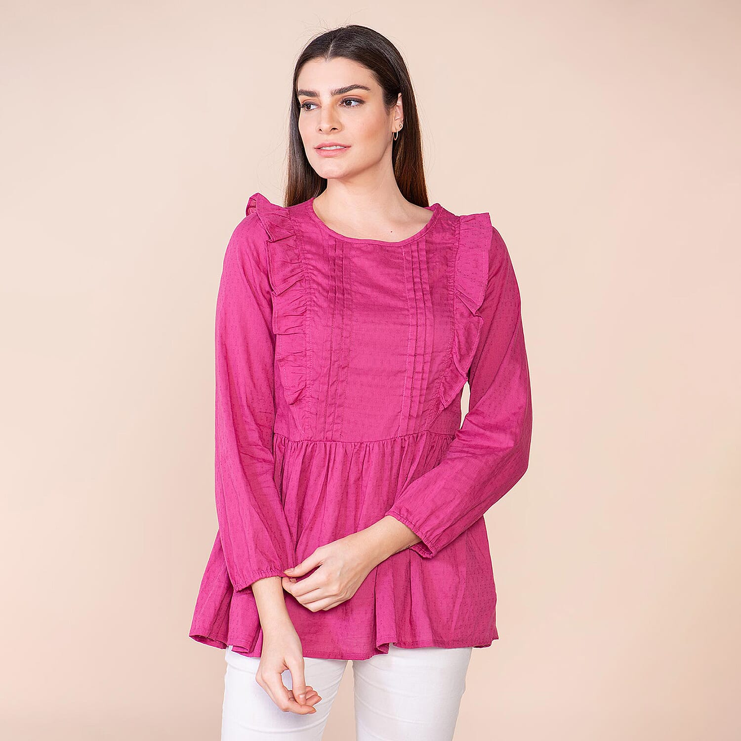 TAMSY 100% Cotton Plain Top (Size 8) - Malaga