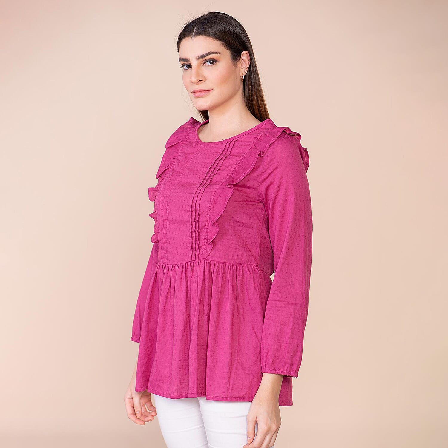 TAMSY 100% Cotton Plain Top (Size 8) - Malaga