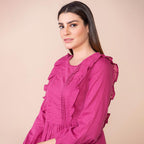 TAMSY 100% Cotton Plain Top (Size 8) - Malaga