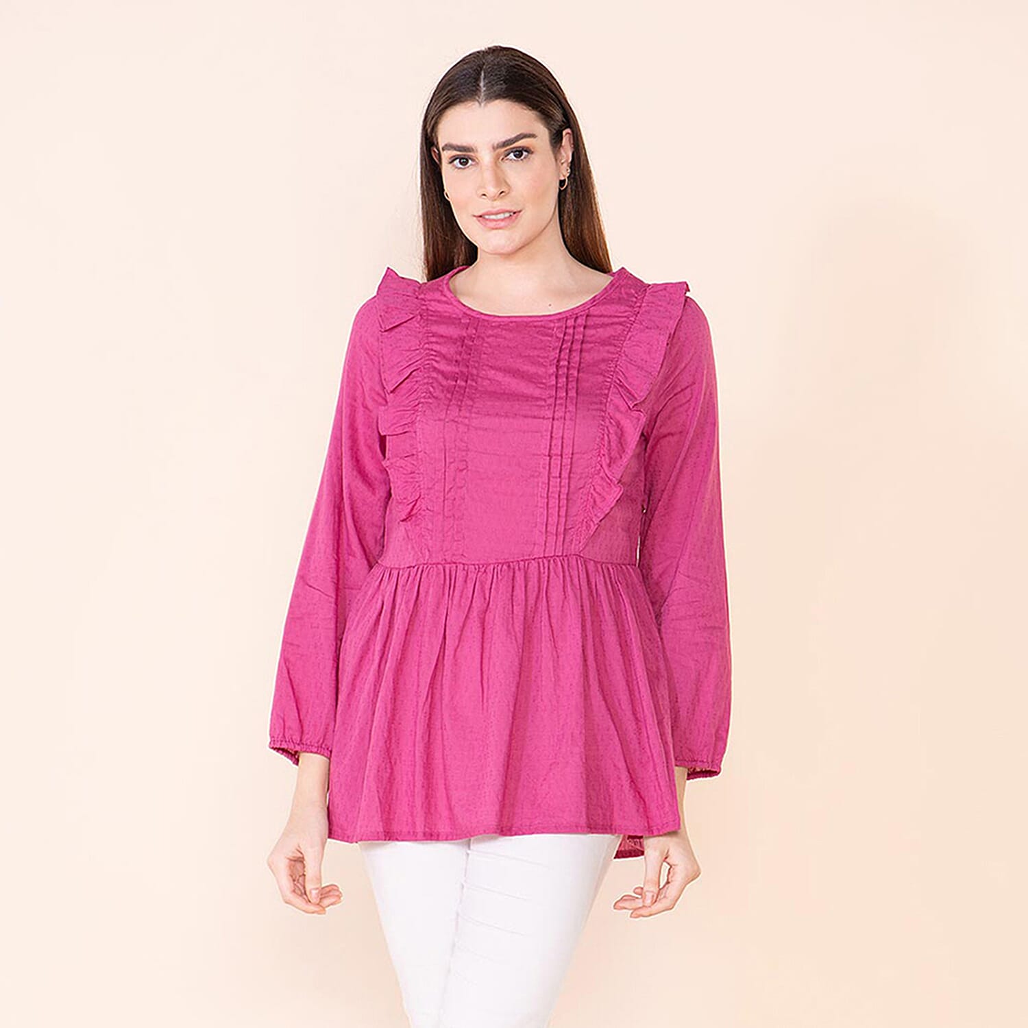 TAMSY 100% Cotton Plain Top (Size 18) - Malaga