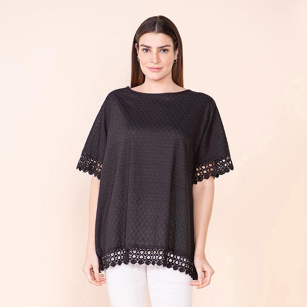 TAMSY 100% Cotton Top (Size 8-18) - Black