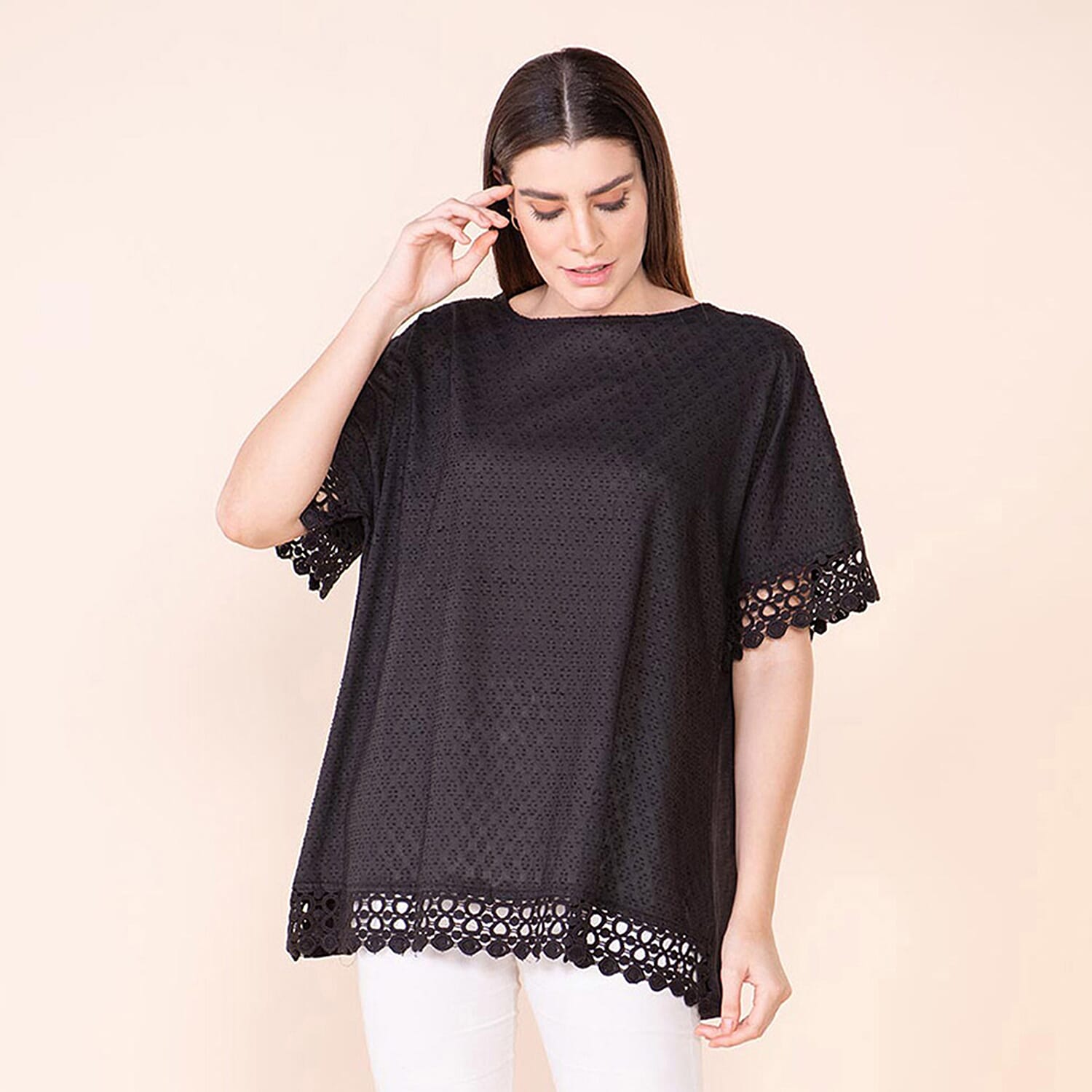 TAMSY 100% Cotton Top (Size 8-18) - Black