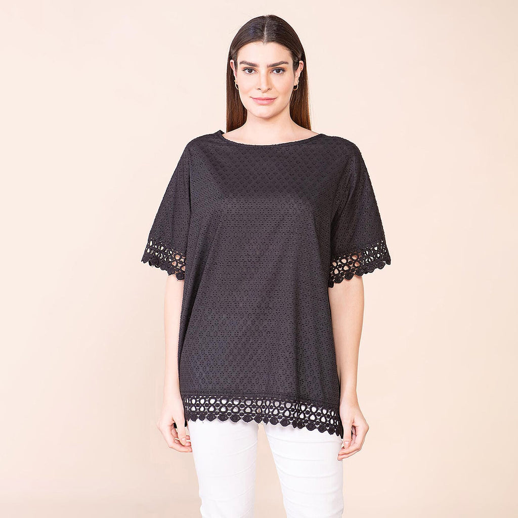 TAMSY 100% Cotton Top (Size 8-18) - Black