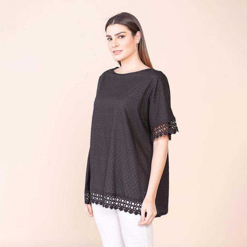 TAMSY 100% Cotton Top (Size 8-18) - Black