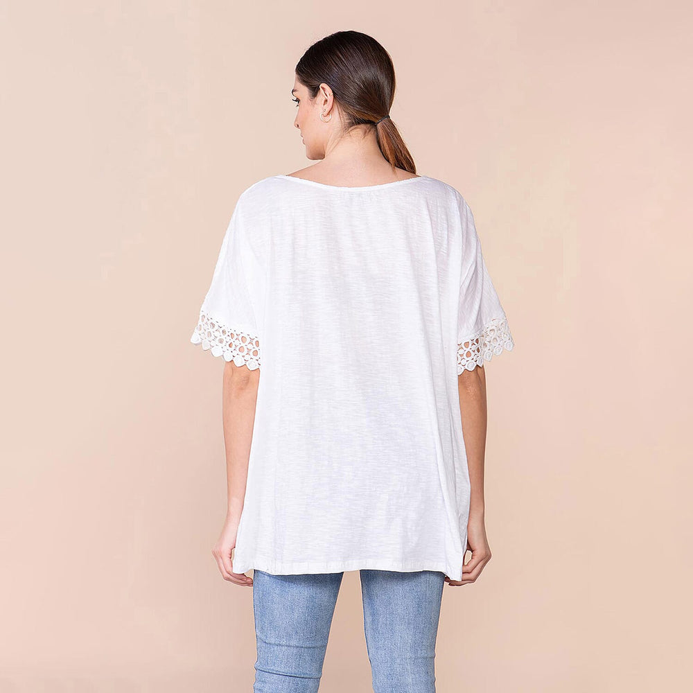 TAMSY 100% Cotton Top (Size 8-18) - White