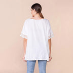 TAMSY 100% Cotton Top (Size 8-18) - White
