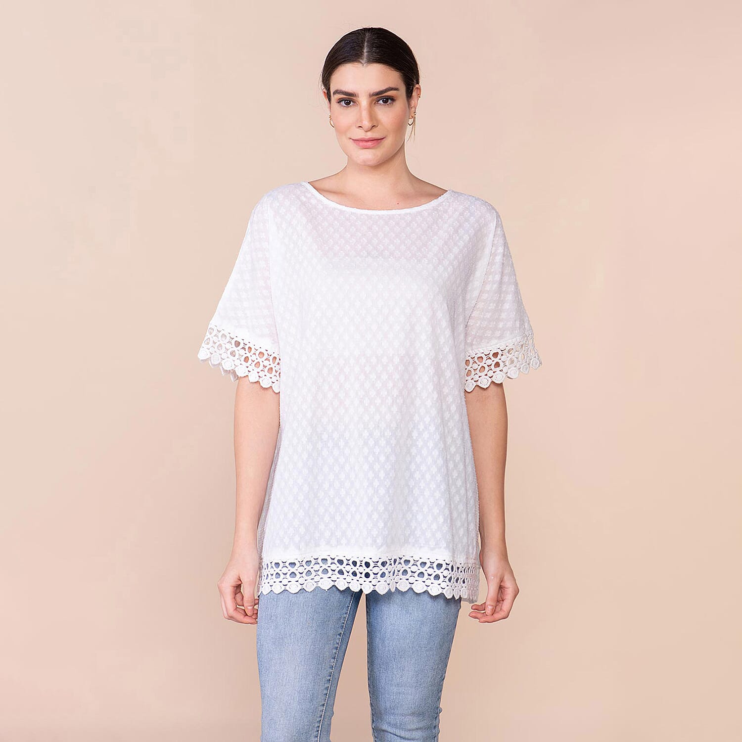 TAMSY 100% Cotton Top (Size 8-18) - White