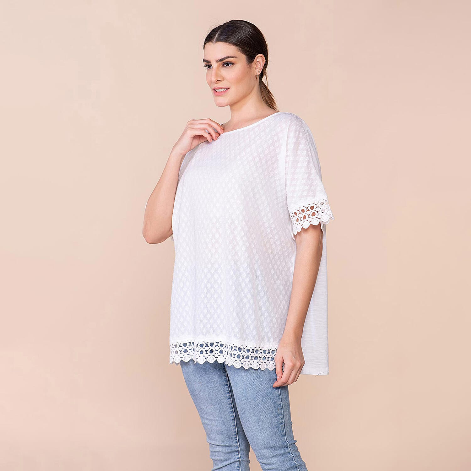 TAMSY 100% Cotton Top (Size 8-18) - White
