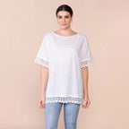 TAMSY 100% Cotton Top (Size 20 - 26) - White