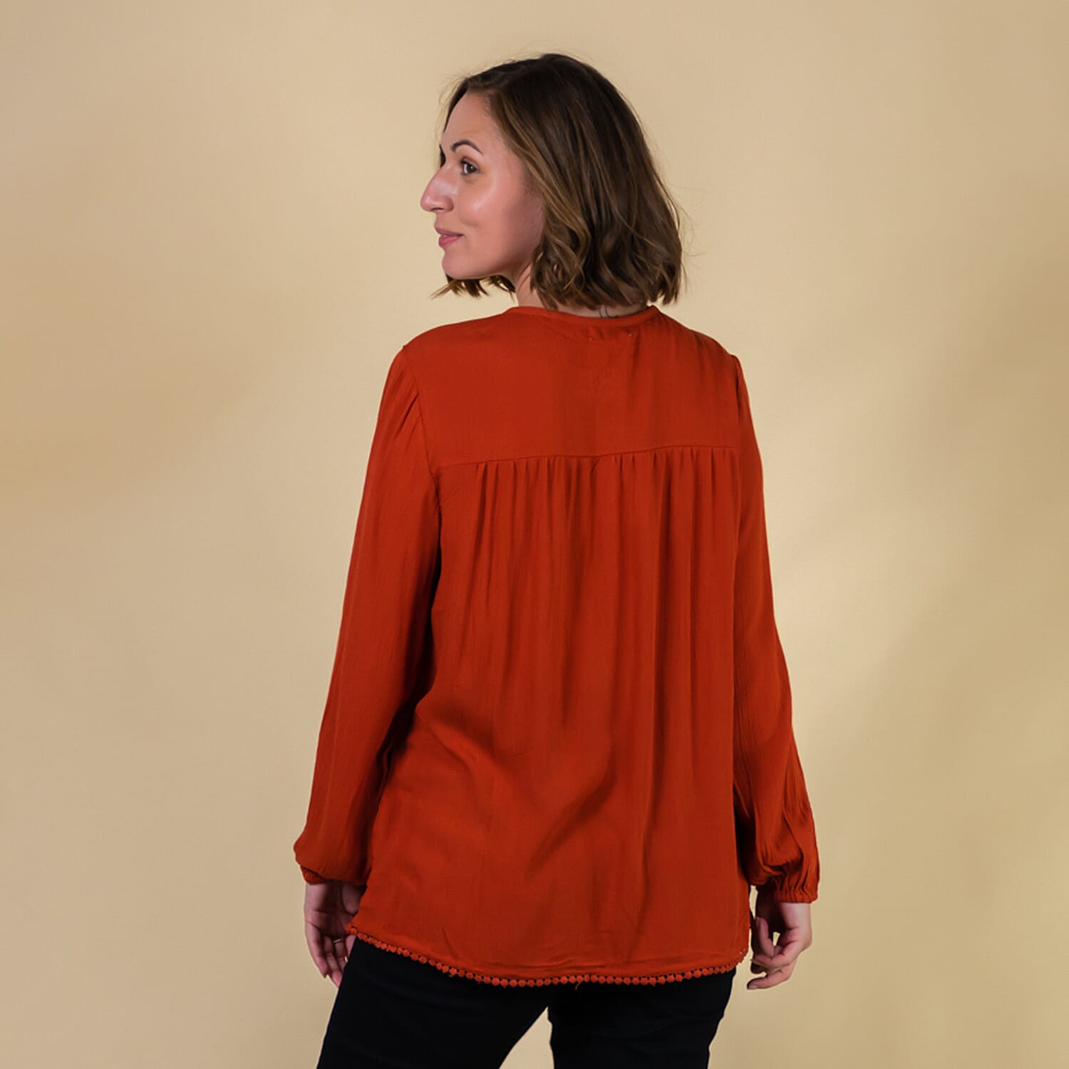 TAMSY 100% Viscose Plain Top (Size 24) - Red