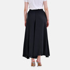 Tamsy 100% Viscose Elastic-waistband Culotte (One Size 8 - 18) - Black