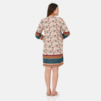 TAMSY 100% Viscose Floral Pattern Dress (Size XL,20 - 22) - Multi