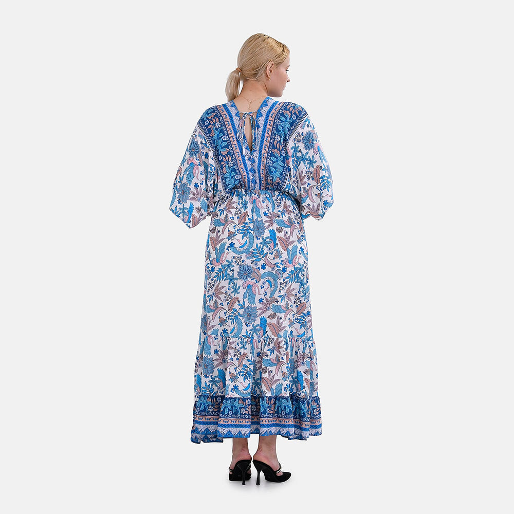 Viscose Printed Maxi  - Blue & Purple