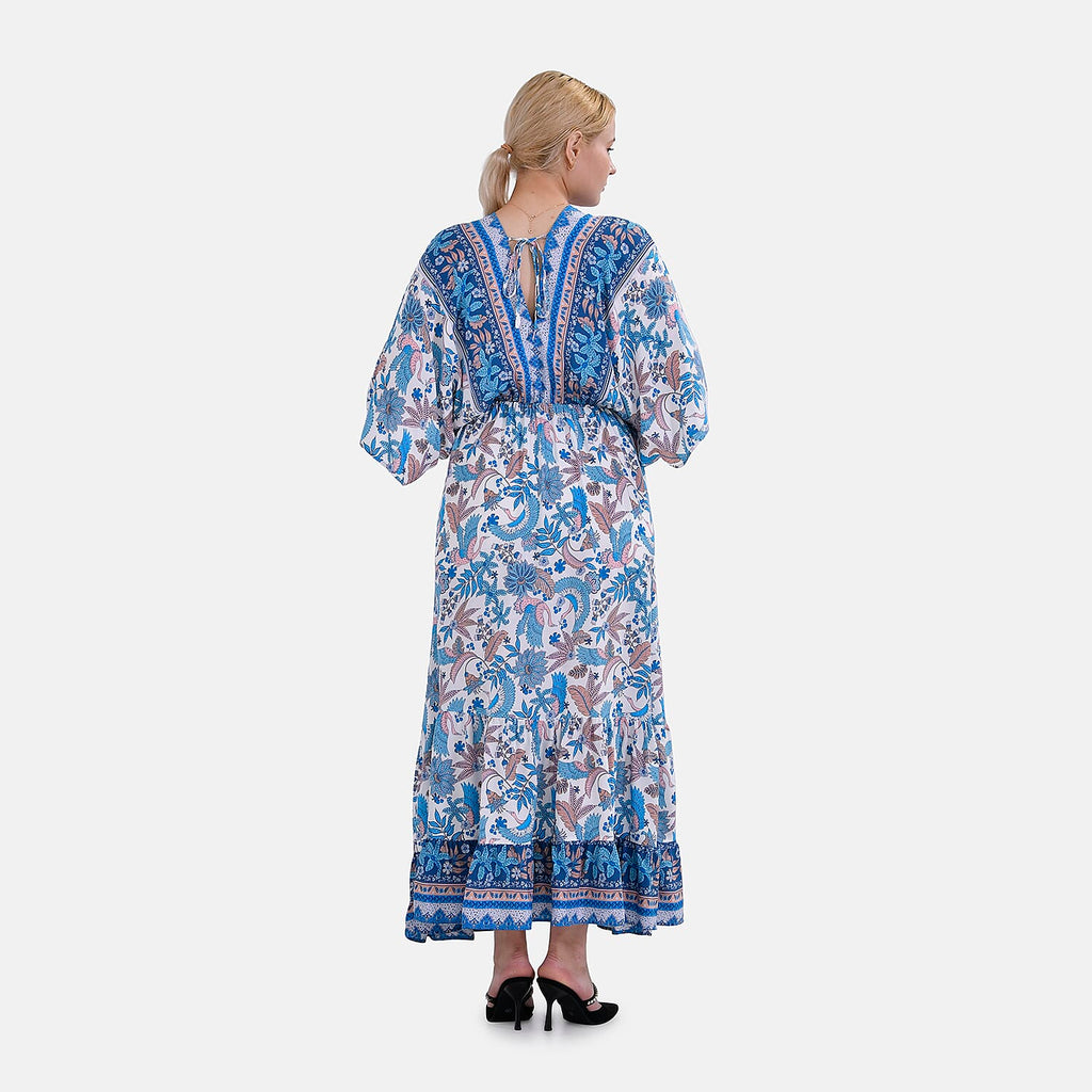 Viscose Printed Maxi  - Blue & Purple