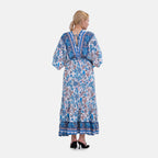 Viscose Printed Maxi  - Blue & Purple