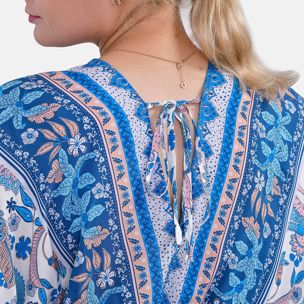 Viscose Printed Maxi  - Blue & Purple