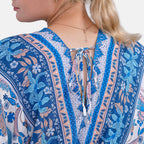 Viscose Printed Maxi  - Blue & Purple