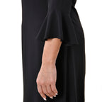 TAMSY 100% Viscose Plain Dress (Size XL, 20-22) - Black