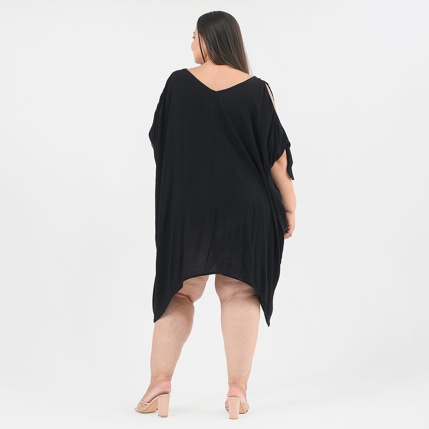 TAMSY 100% Viscose Women Dress (Size - One Size) - Black