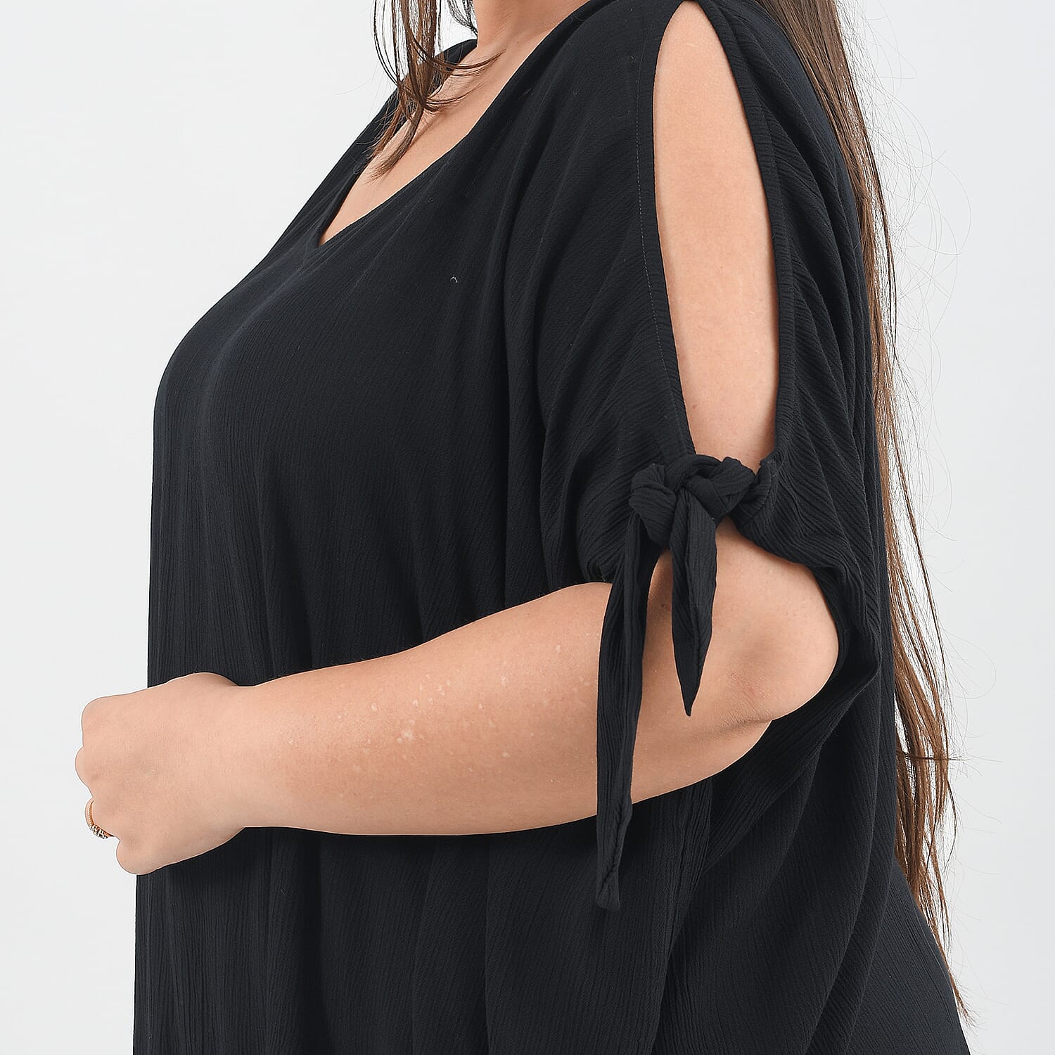 TAMSY 100% Viscose Women Dress (Size - One Size) - Black