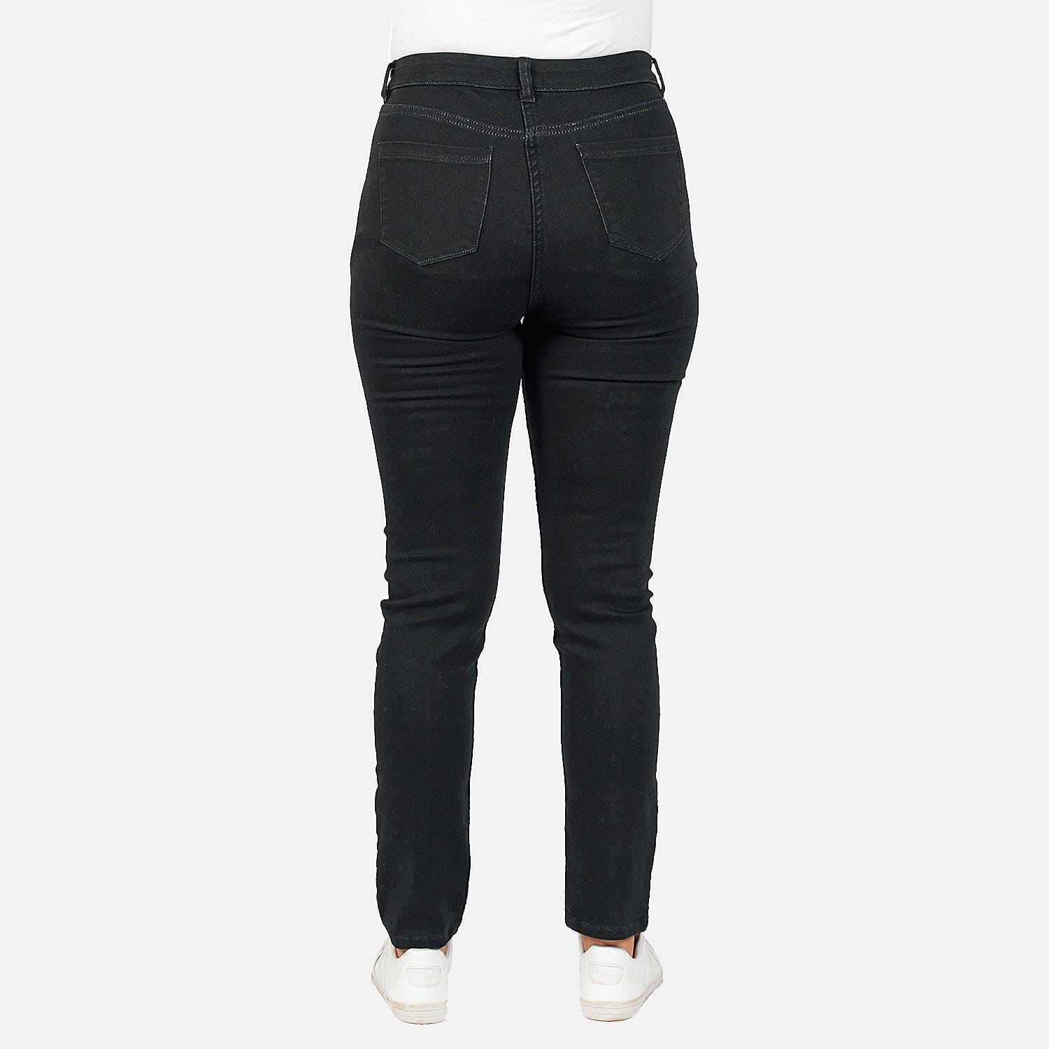 TAMSY - Angelina Straight Fit Jeans (Size 12) - Black