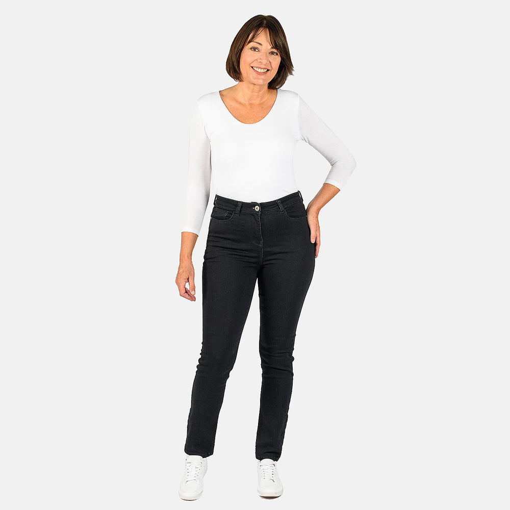 TAMSY - Angelina Straight Fit Jeans (Size 20) - Black