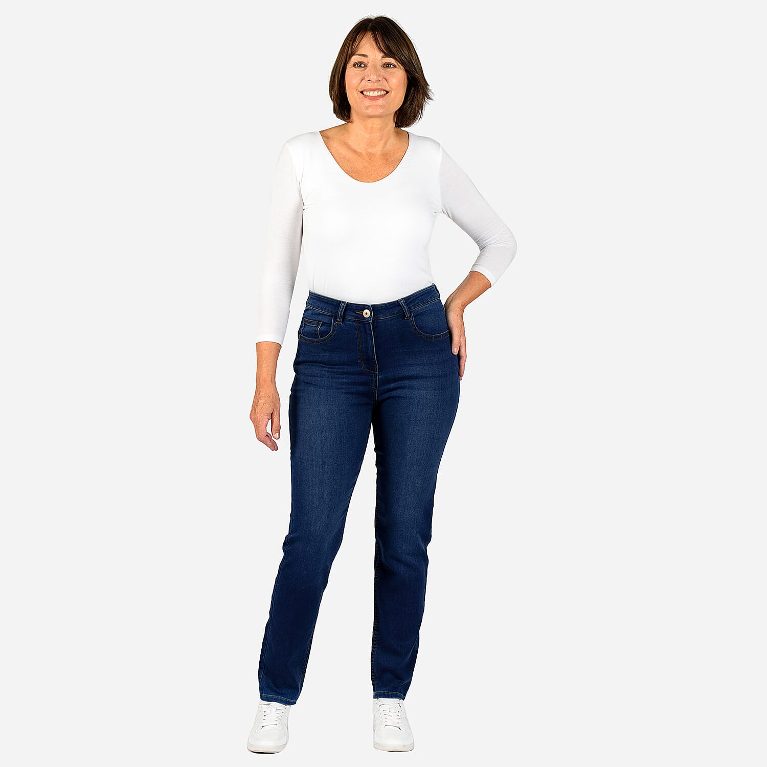 TAMSY - Angelina Relaxed Stretch Jean (Size 12) - Indigo