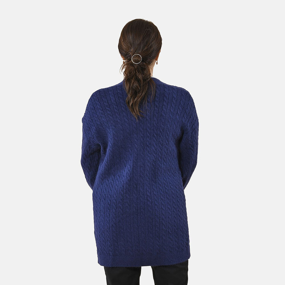 TAMSY Checkered Pattern Cardigan (Size 8-22) - Blue